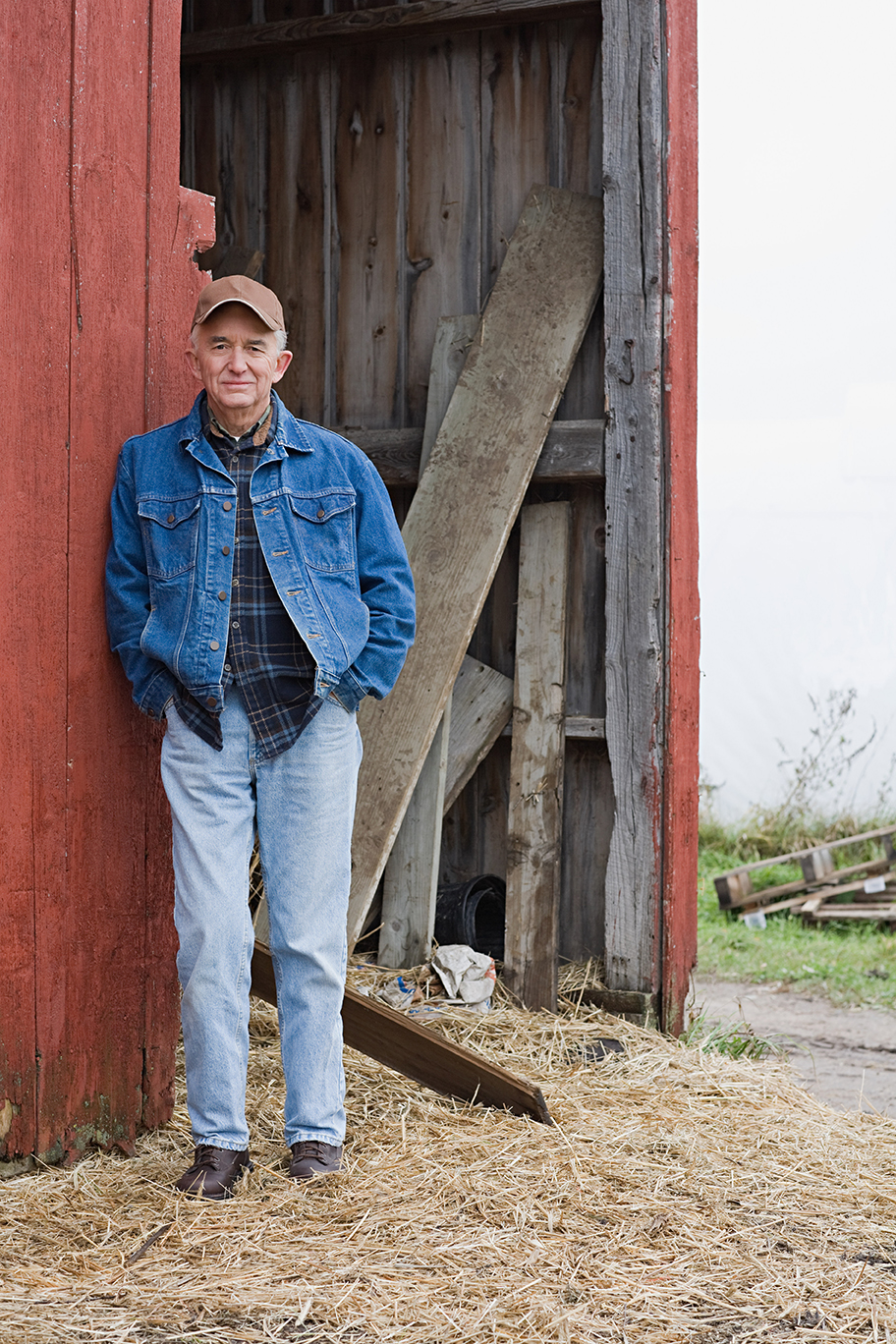 Vermicomposting Farmer Outside Barn Vermicomposting Farmer Outside Barn