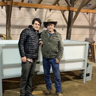 Vermicomposting Farmer Outside Barn